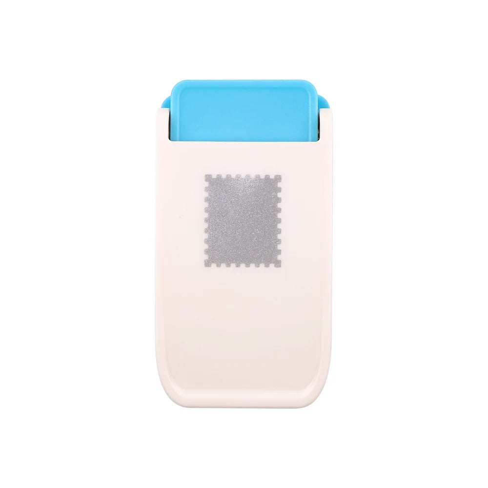 Perforadora de palanca para manualidades con diseño de sello postal rectangular de 1 x 0.8 pulgadas – Perforadora de papel para álbumes de recortes, tarjetas y manualidades de papel.