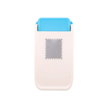 Perforadora de palanca para manualidades con diseño de sello postal rectangular de 1 x 0.8 pulgadas – Perforadora de papel para álbumes de recortes, tarjetas y manualidades de papel.