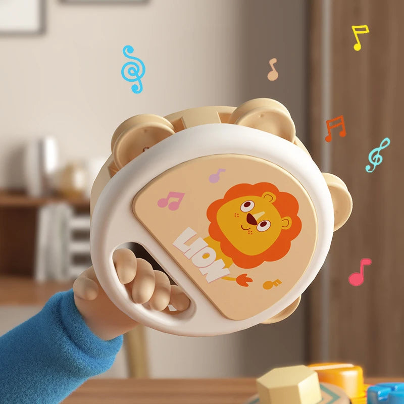 Tambor Musical para Bebés – Instrumento Montessori de Aprendizaje Temprano para Niños de 1 a 3 años, Juguete Musical Interactivo para el Desarrollo Manual, Juego Sensorial y Regalo Educativo