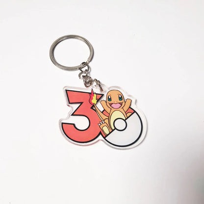 Pokémon 30th Anniversary Acrylic Keychain – Captain Pikachu, Eevee & Eeveelutions (50 Styles)