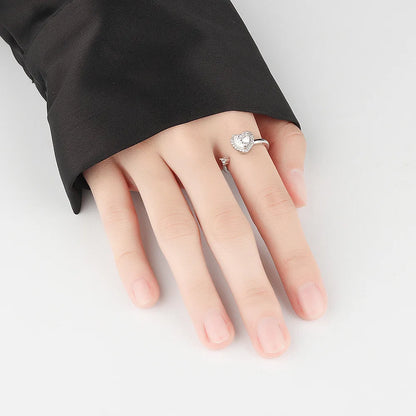 Anillo giratorio antiestrés de mariposa y flor con diamantes de imitación – Anillo giratorio antiansiedad para mujer | Joyería ajustable para aliviar el estrés