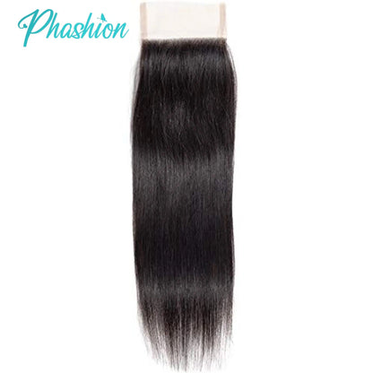 Cierre de Encaje Liso Phashion de 24/26 Pulgadas – Cierre de Encaje Suizo Transparente Pre-Arrancado de 5x5 y 4x4 | Extensión de Cabello Humano 100% Remy