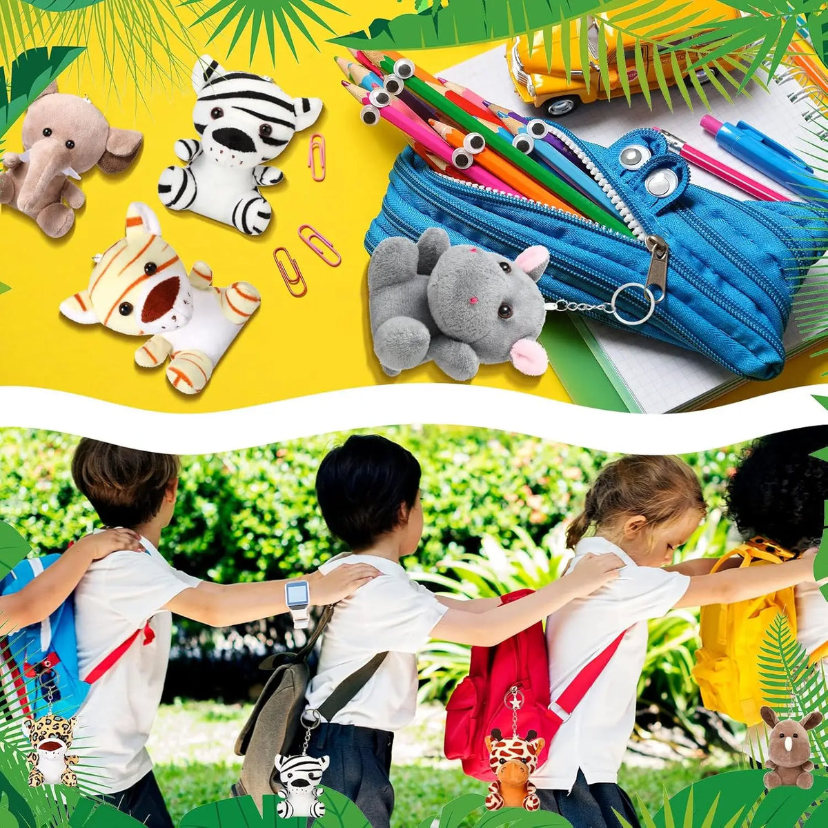 10–50PCS Mini Safari Animal Plush Toys – 12CM Jungle Stuffed Animals for Party Favors, Birthday Gifts, Baby Showers & Gift Bags