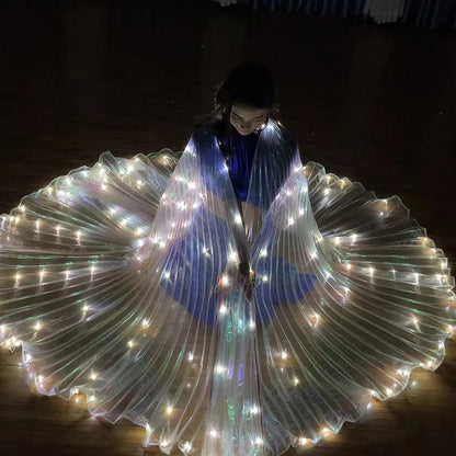 LED Light-Up Butterfly Fairy Wings – Luminous Costume Wings for Dance, Parties, Cosplay & Stage Performances