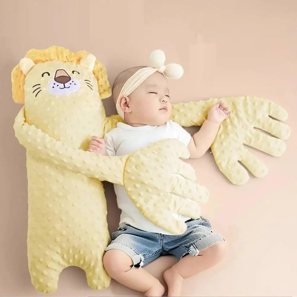 Ours en peluche apaisant pour bébé, avec télécommande – Jouet de confort électrique en forme de dessin animé avec musique, bruit blanc et oreiller doux pour nouveau-nés