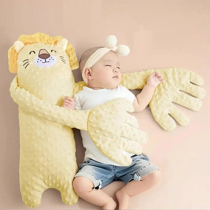 Ours en peluche apaisant pour bébé, avec télécommande – Jouet de confort électrique en forme de dessin animé avec musique, bruit blanc et oreiller doux pour nouveau-nés