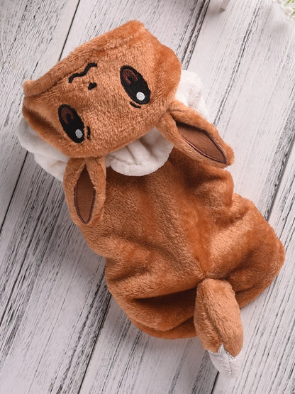 Funny Halloween Costume for Small Dogs – Warm Fleece Cosplay Coat & Jacket for Corgi, French Bulldog, Puppies & Medium Pets, Halloween Outfit