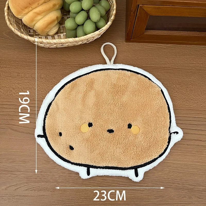 Serviette absorbante douce Kawaii – Joli chiffon de nettoyage pour la cuisine et la salle de bain, pour usage domestique