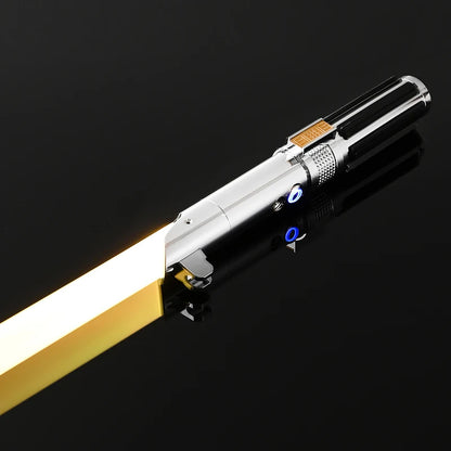 RGB Metal Lightsaber – Dueling Smooth Swing Laser Sword, 16 Color Changing & 16 Sound Effects, FOC Rave Flashing Toy Saber