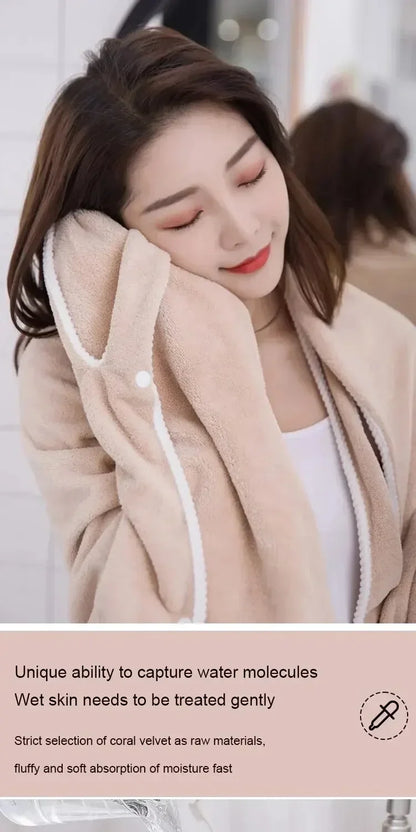 Women’s Wearable Bath Towel 85×140cm – Fast Drying Shower, Beach, Spa & Gym Bathrobe Wrap
