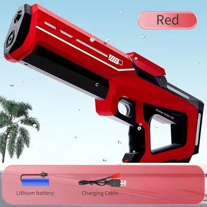Pistola de Agua Eléctrica para Niños y Adultos – Lanza de Agua Automática de Alta Presión para la Playa, Piscina y Diversión de Verano