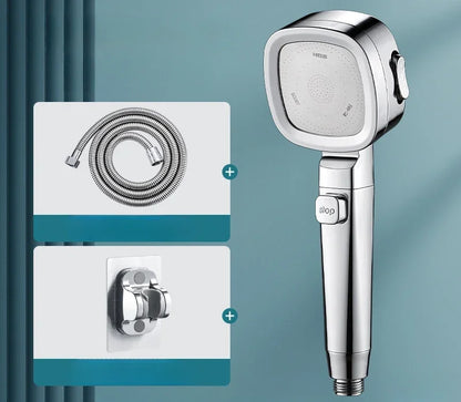 Pommeau de douche haute pression – Pulvérisateur de douche à main 3 modes à économie d'eau, fonction d'arrêt à une touche, accessoire de douche de salle de bain réglable pour la maison