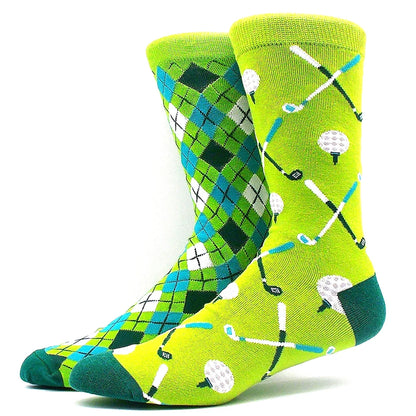 Funny Colorful Hip Hop Socks – Combed Cotton Animal, Astronaut & Geometric Print Socks for Men & Women, Business Dress Wear