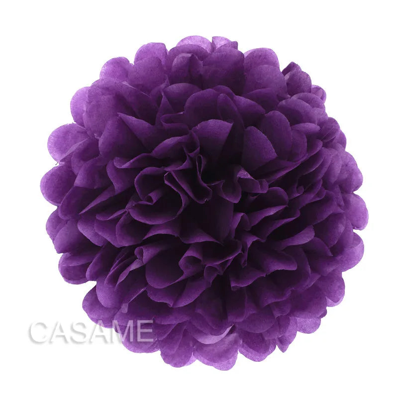 5PCS Tissue Paper Pom Poms – 4–12 Inch Paper Flower Balls for Weddings, Birthdays & Party Decorations