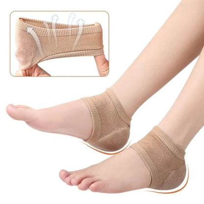 Silicone Heel Protectors – Moisturizing Heel Socks with Anti-Crack Design, Soft Gel Heel Pads for Dry Skin & Everyday Foot Care