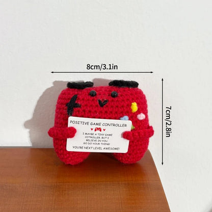 Poupée à énergie positive tissée à la main – Figurine en crochet de légumes et d'animaux avec carte de câlins, cadeau de festival fait à la main et artisanat de décoration intérieure créatif