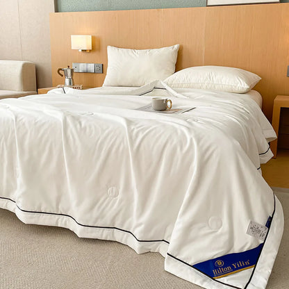 Couverture rafraîchissante de luxe d'été – Couverture climatisée en coton brut doux et fibre de soja pour adultes et enfants