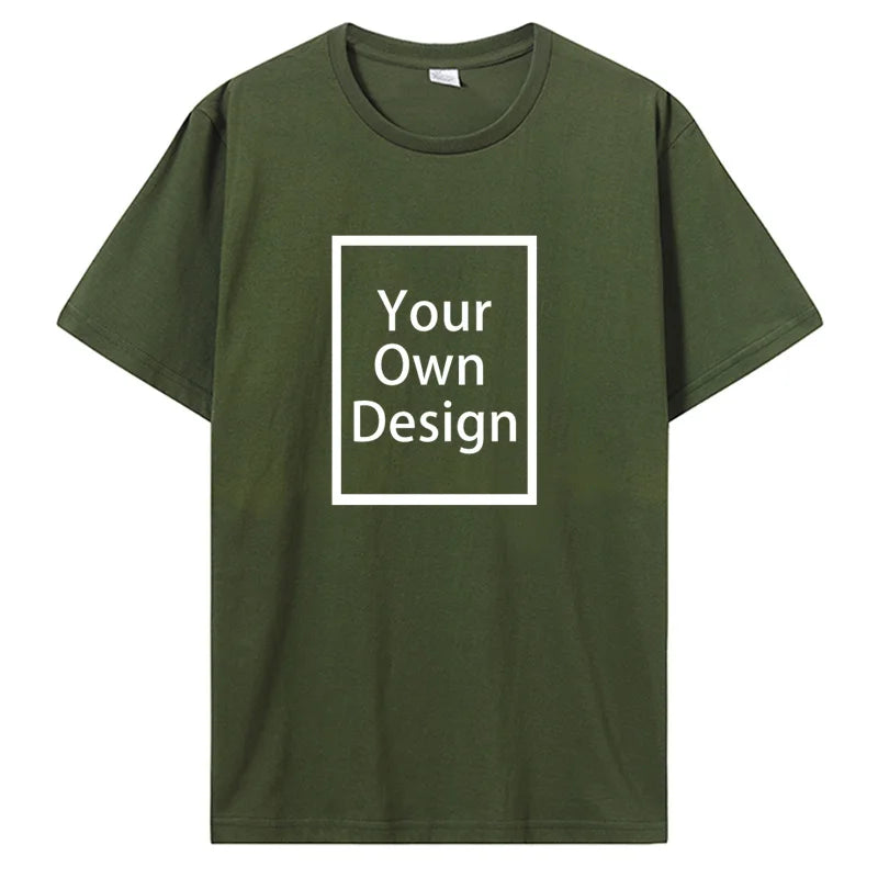 Camiseta de Algodón Personalizada – Camiseta de Verano de Manga Corta para Hombre | Foto, Logotipo y Diseño Personalizado Impreso DIY Ropa Casual