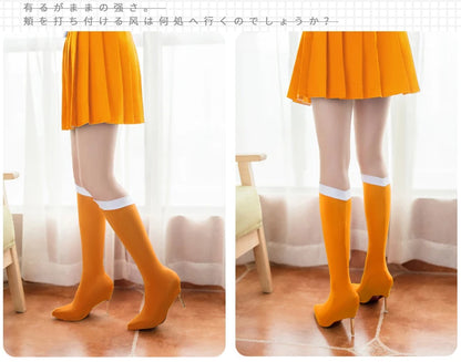 Tsukino Usagi Cosplay Costume Set – Outfit Props with Stocking Socks (Anime Character Dress-Up for Christmas, Halloween, Carnival & Party Events)