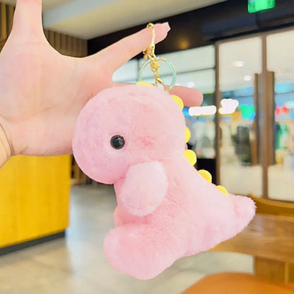Kawaii 12CM Dinosaur Plush Keychain – Cute Multipurpose Stuffed Animal Pendant Doll for Backpack, Bag, Keyring & Gift Accessories