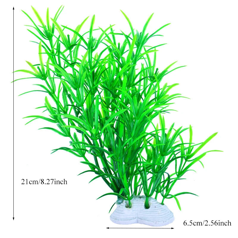Artificial Aquarium Plants – Plastic Aquatic Underwater Plants for Fish Tank Decoration, Aquascaping & Aquarium Accessories