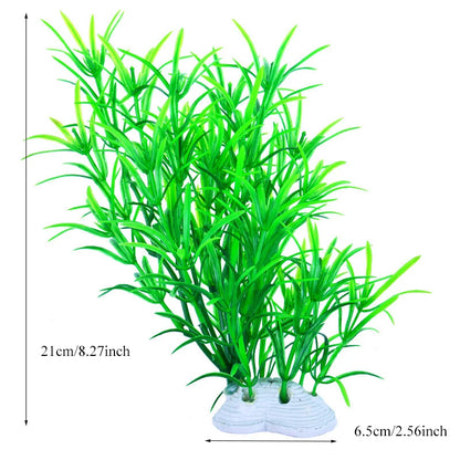 Artificial Aquarium Plants – Plastic Aquatic Underwater Plants for Fish Tank Decoration, Aquascaping & Aquarium Accessories