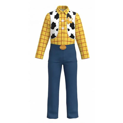 Western Cartoon Cosplay Costume Set – Top, Pants, Hat & Cape
