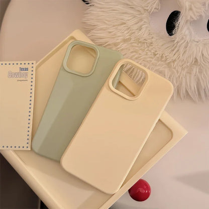 Coque en silicone pour iPhone Séries 11 à 17 – Housse de protection arrière toucher doux