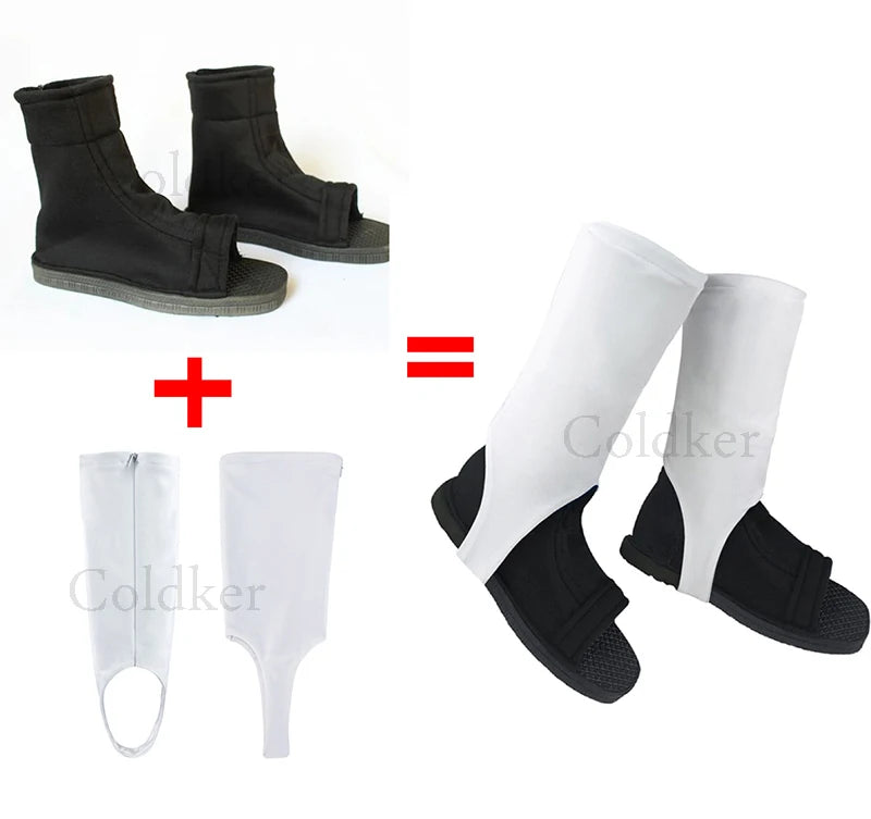Anime Cosplay Shoes – Unisex Footwear | Black / Blue / White Soft Cotton Boots & Sandals (Halloween / Christmas / Party Costume)
