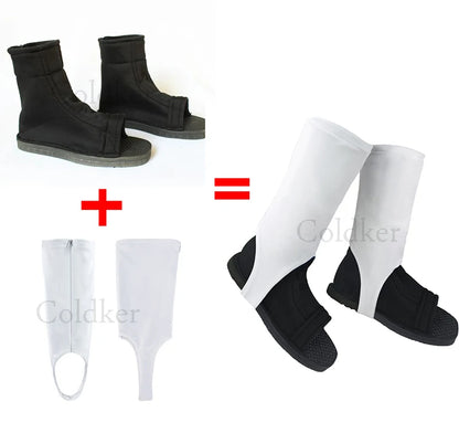 Anime Cosplay Shoes – Unisex Footwear | Black / Blue / White Soft Cotton Boots & Sandals (Halloween / Christmas / Party Costume)
