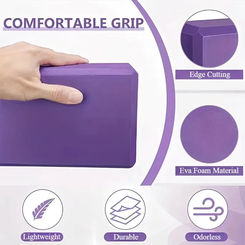 Yoga Foam Blocks – Pilates Training Bricks for Dance, Stretching, Body Shaping, Flexibility Exercises & Fitness Workouts