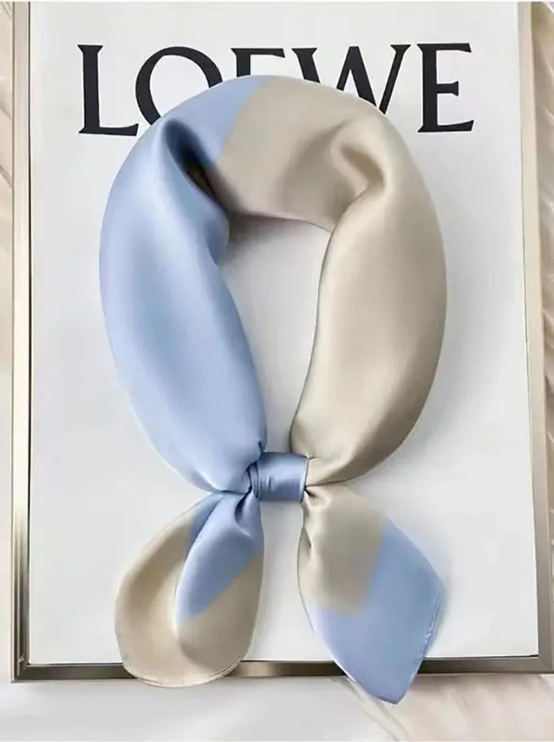 Women's Luxury Satin Silk Feel Square Scarf Printed Hair Scarf Neckerchief Bandana Hijab Wrap