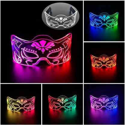 Gafas LED ciberpunk luminosas – Gafas futuristas con luz para cosplay, raves y fiestas de Halloween