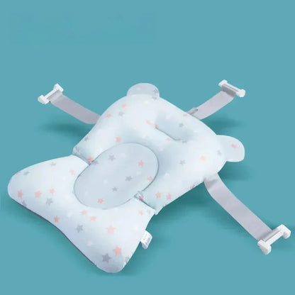Tapete de soporte para bañera de bebé recién nacido – Cojín de baño plegable antideslizante para bebés, almohadilla de bañera de seguridad con diseño de dibujos animados para baby shower, soporte cómodo para lactancia y baño