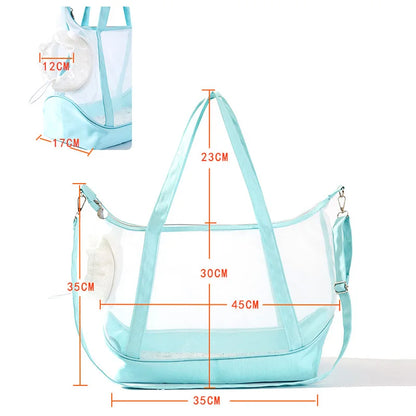 Mochila Transpirable para Gatos, Transportín Portátil para Mascotas Pequeñas, Perros Pequeños y Gatos, para Uso en Exteriores