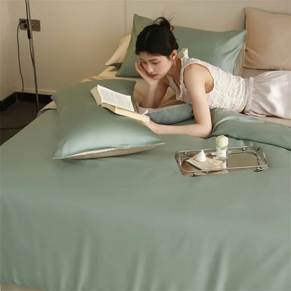 100% Mulberry Silk Bedding Set – Luxury Duvet Cover, Bed Sheet & Pillowcase Set