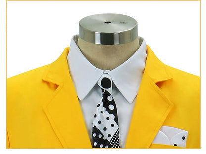 The Mask (Jim Carrey Inspired) Cosplay Costume – Yellow Suit with Green Mask & Hat for Halloween, Carnival & Masquerade Roleplay