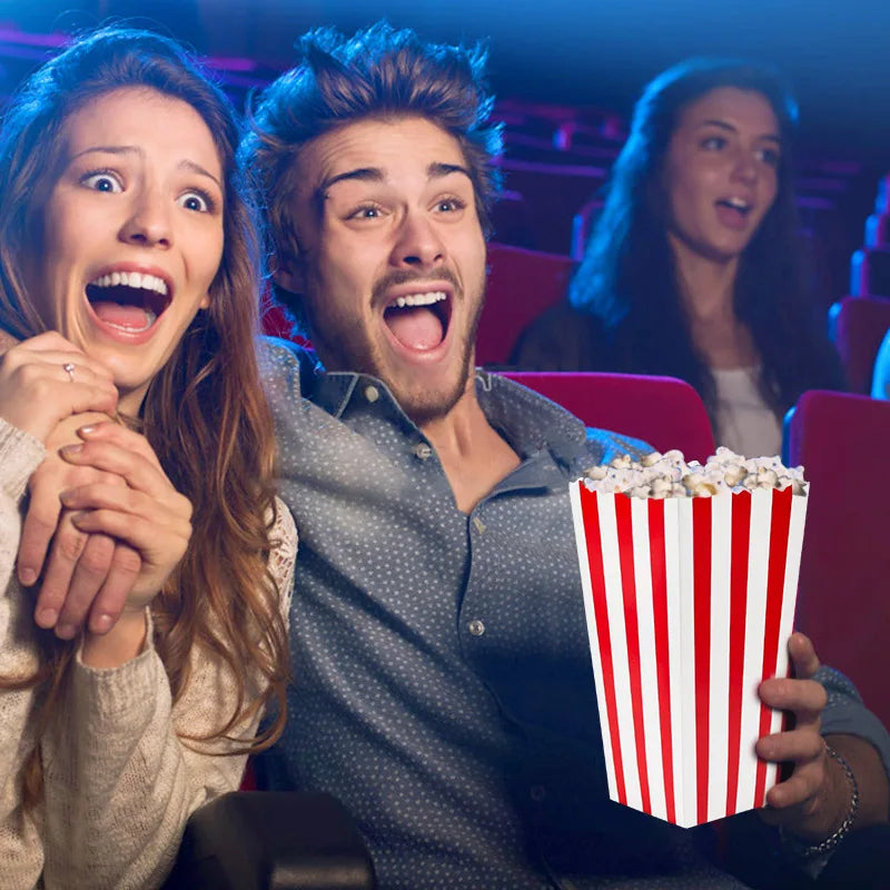 20/50PCS Popcorn Boxes & Fries Cups for Movie Night, Kids Birthday Parties, Weddings, Christmas & Snack Party Favors