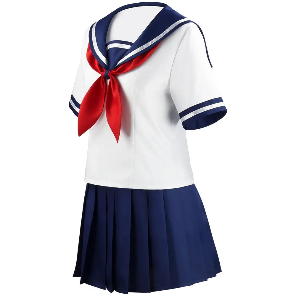 Yandere Simulator Cosplay Costume – Ayano Aishi (Yandere-chan) JK Sailor School Uniform Dress Suit (Women’s Anime Outfit)