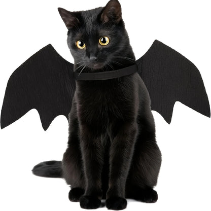 Pet Bat Wings Costume – Adjustable Soft Polyester Bat Wing Cosplay Outfit for Cats & Small Dogs, Cute Halloween Party Costume
