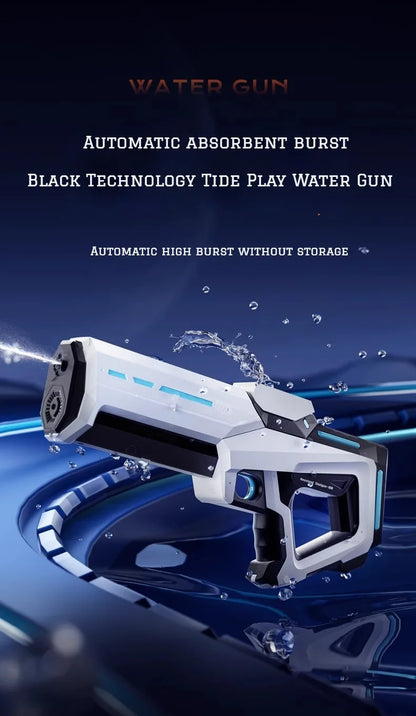 Pistola de Agua Eléctrica para Niños y Adultos – Lanza de Agua Automática de Alta Presión para la Playa, Piscina y Diversión de Verano