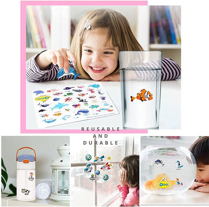 Kids Reusable Scene Sticker Book – DIY Cartoon Animal Puzzle Sticker Game, Early Learning Cognition Toy, Creative Educational Activity Gift for Children