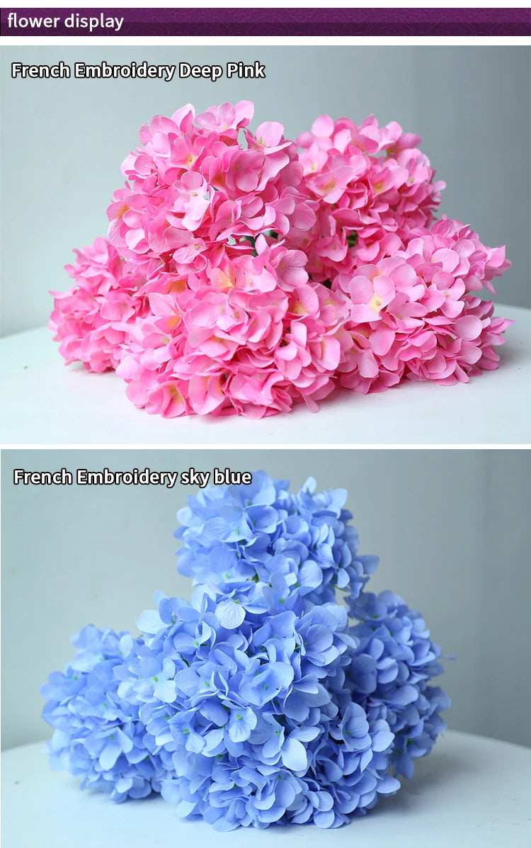 Bouquet d'Hortensias Artificiels à 5 Têtes – Fleurs Artificielles en Soie pour Décoration de Mariage, Arrangements de Fête, Décoration de Salon & Accessoires Floraux pour la Maison