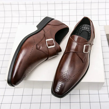 Mocasines de cuero para hombre Zapatos de vestir de negocios de lujo Zapatos sin cordones para oficina y bodas
