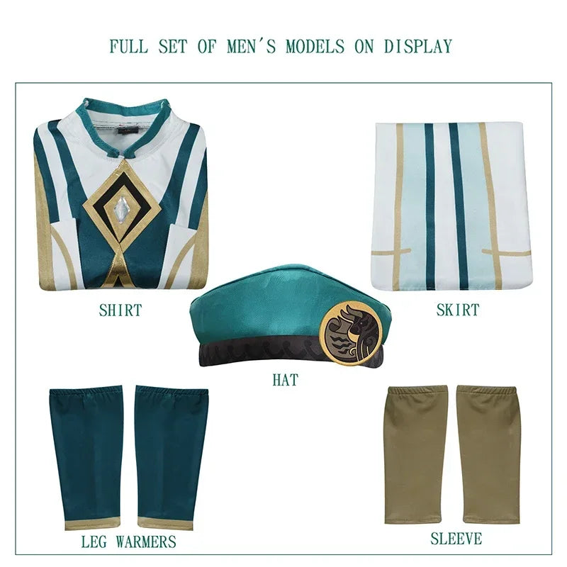 Genshin Impact Akademiya Cosplay Uniform – Sumeru Library Costume (Men & Women)