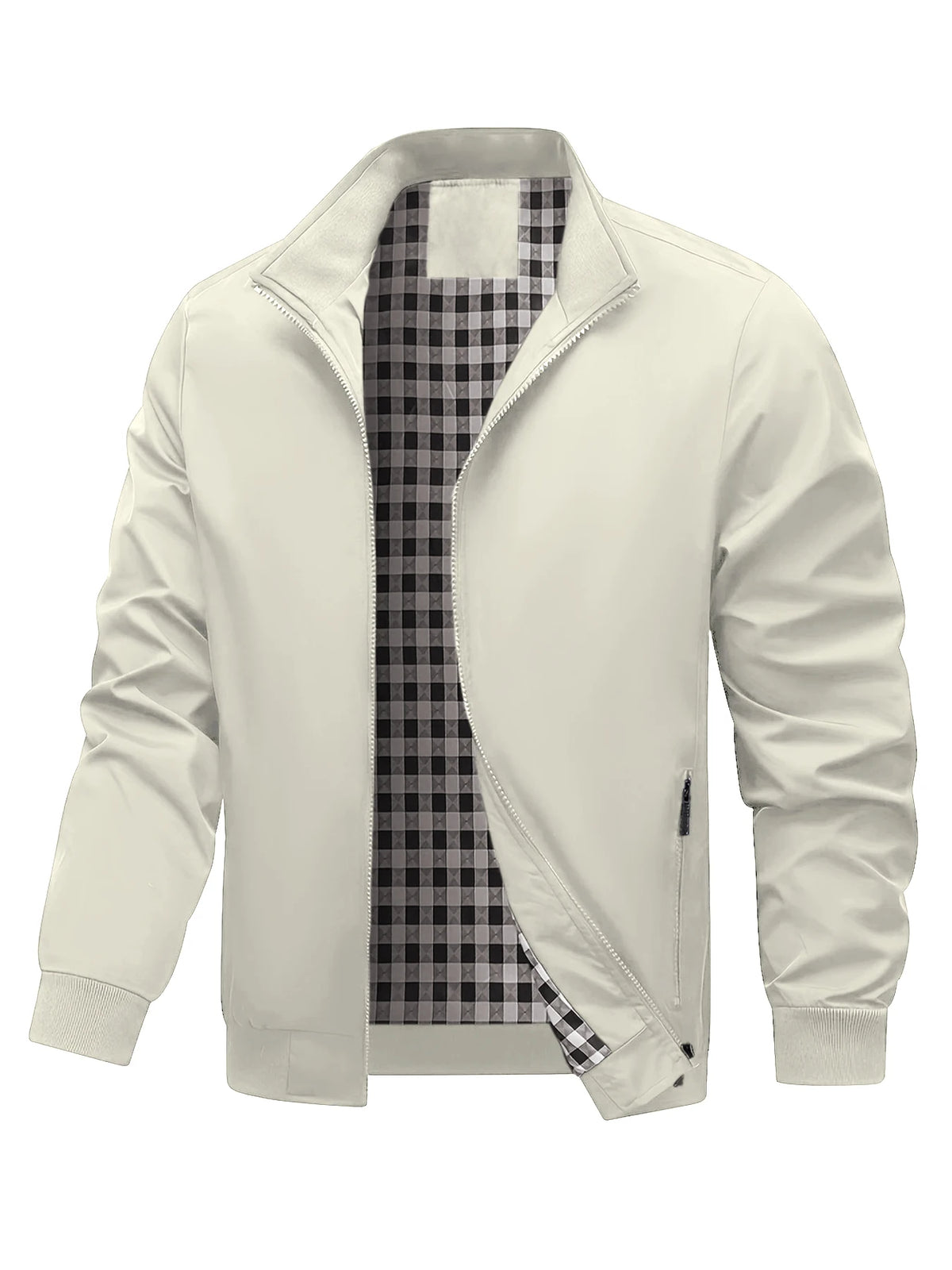 Men’s Plus-Size College-Style Jacket – Trendy Casual Outerwear for Spring & Autumn, Fashionable Everyday Coat