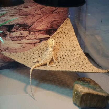 Reptile Climbing Hammock with Suction Cups – Breathable Mesh Hanging Net & Resting Bed for Lizards, Geckos & Small Reptiles