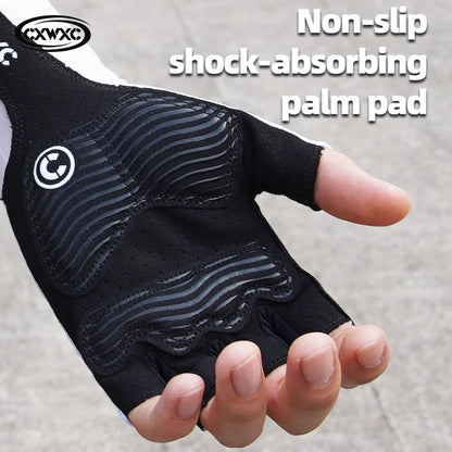 Guantes de Ciclismo sin Dedos CXWXC – Transpirables y Antideslizantes para Hombre y Mujer con Soporte Extendido de Muñeca para Fitness, Entrenamiento y Deportes al Aire Libre