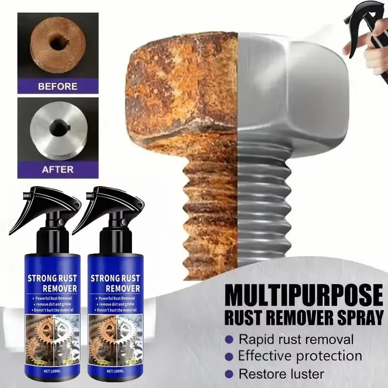 Automotive Rust Remover Spray – Fast-Acting Metal & Iron Rust Cleaner for Car Parts, Exhaust Pipes, Tools & Stain Removal