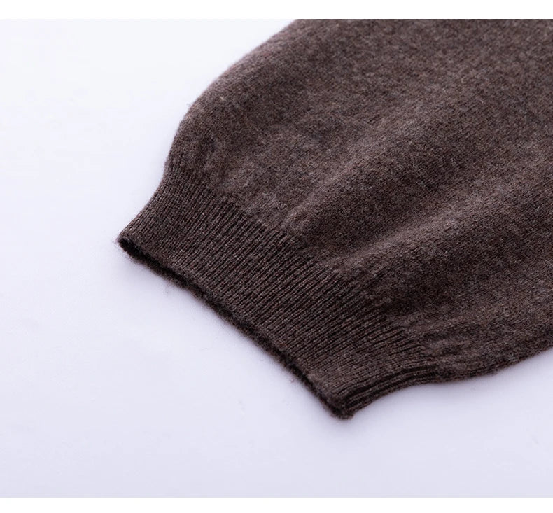 Pantalones de cachemir 100 % pura lana para mujer, de punto, sueltos, de cintura alta, con puños, para otoño e invierno, de corte recto y ajustado